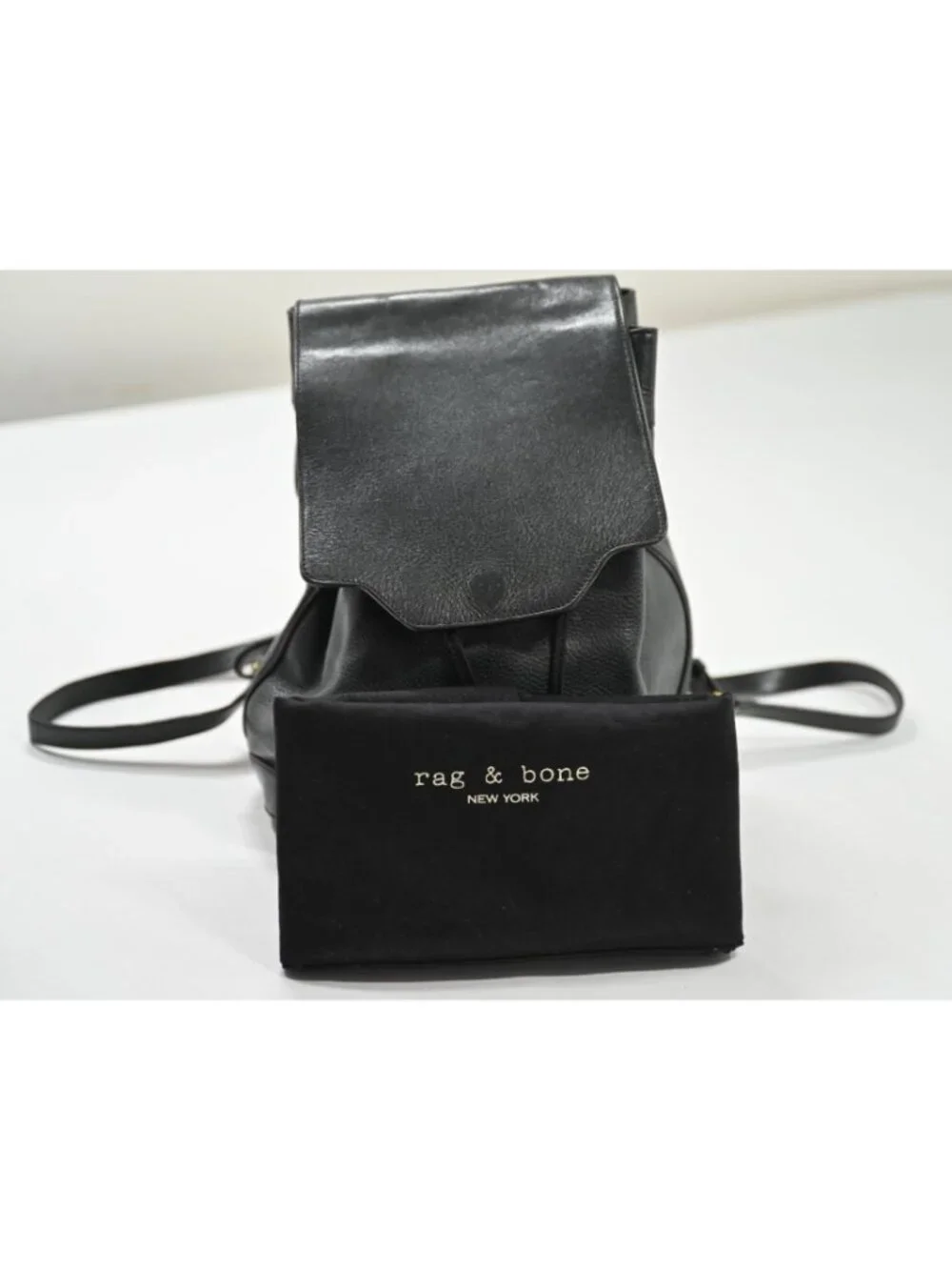 Rag & Bone Mini Pilot Leather Backpack in Black